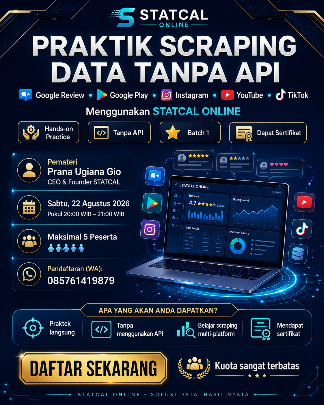 STATCAL ONLINE flyer 10 August 2026